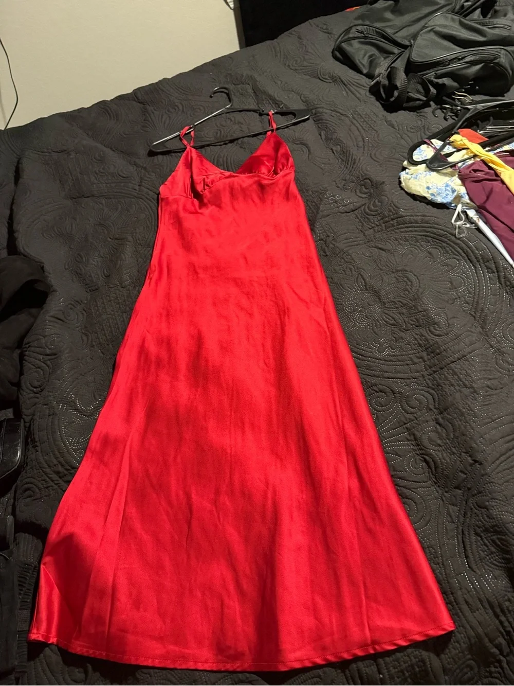 N/A red dress comfortable